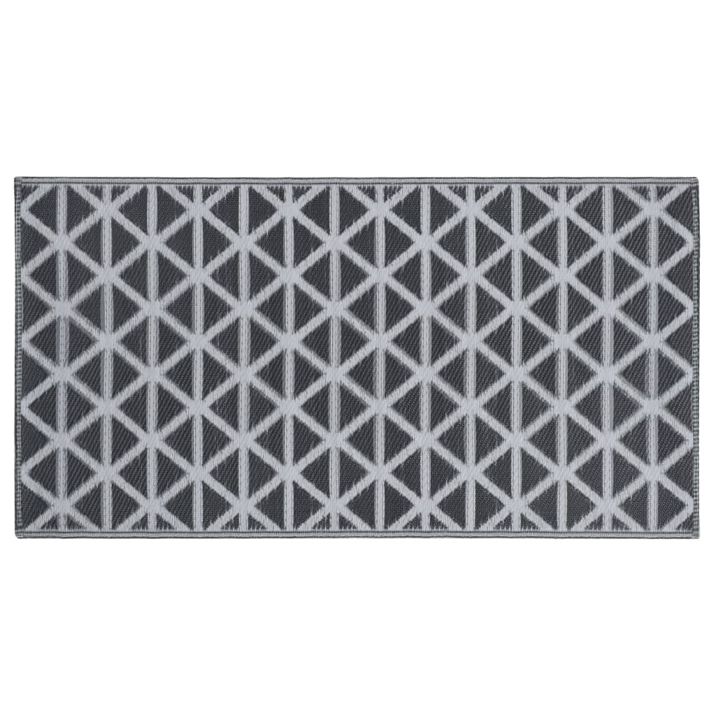 VidaXL outside rug arakil 160x230 cm pp black