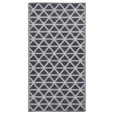 VidaXL outside rug Aakil 190x290 cm pp black