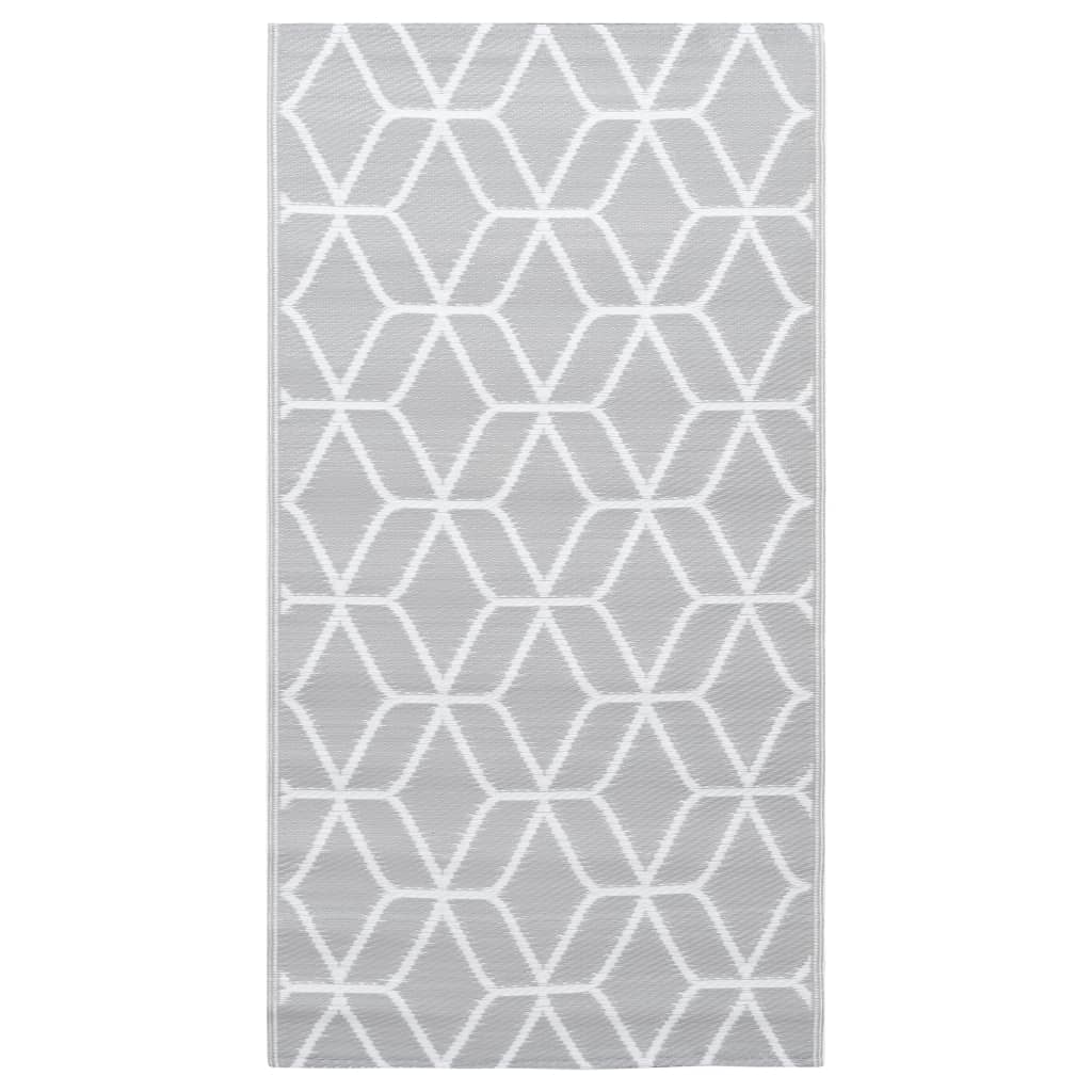 Vidaxl outside rug 80x150 cm pp gray