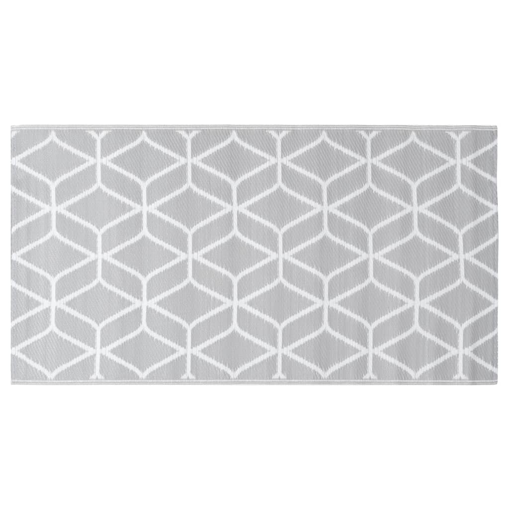 Vidaxl outside rug 80x150 cm pp gray