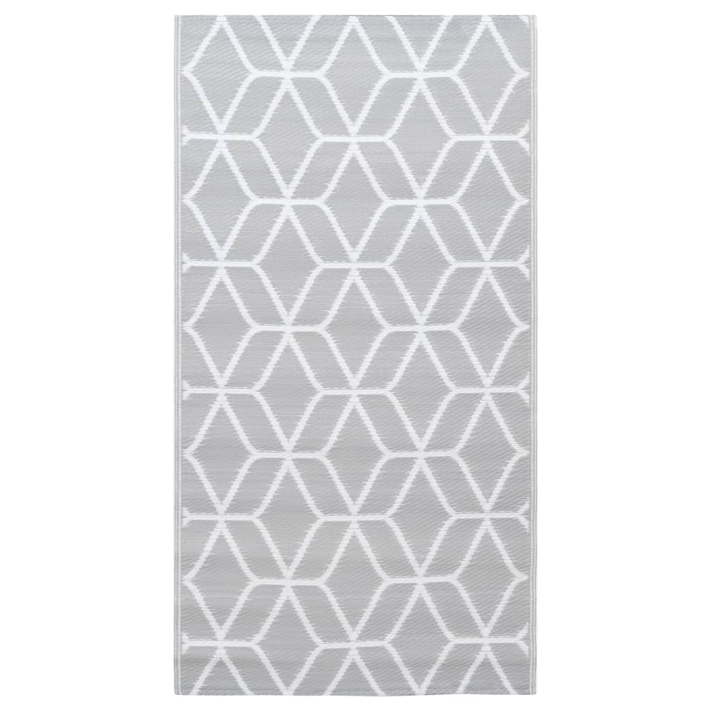 Vidaxl außerhalb des Teppichs Arakil 190x290 cm pp grau