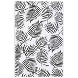 Vidaxl außerhalb des Teppichs Arakil 80x150 cm pp weiß und schwarz