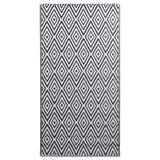Vidaxl außerhalb des Teppichs Arakil 120x180 cm pp weiß und schwarz