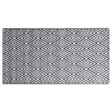 Vidaxl außerhalb des Teppichs Arakil 160x230 cm pp weiß und schwarz