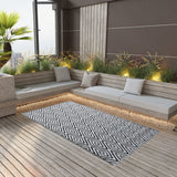 VidaXL outside rug arakil 160x230 cm pp white and black