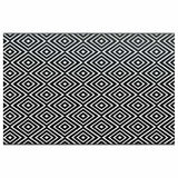 Vidaxl außerhalb des Teppichs Arakil 190x290 cm pp weiß und schwarz