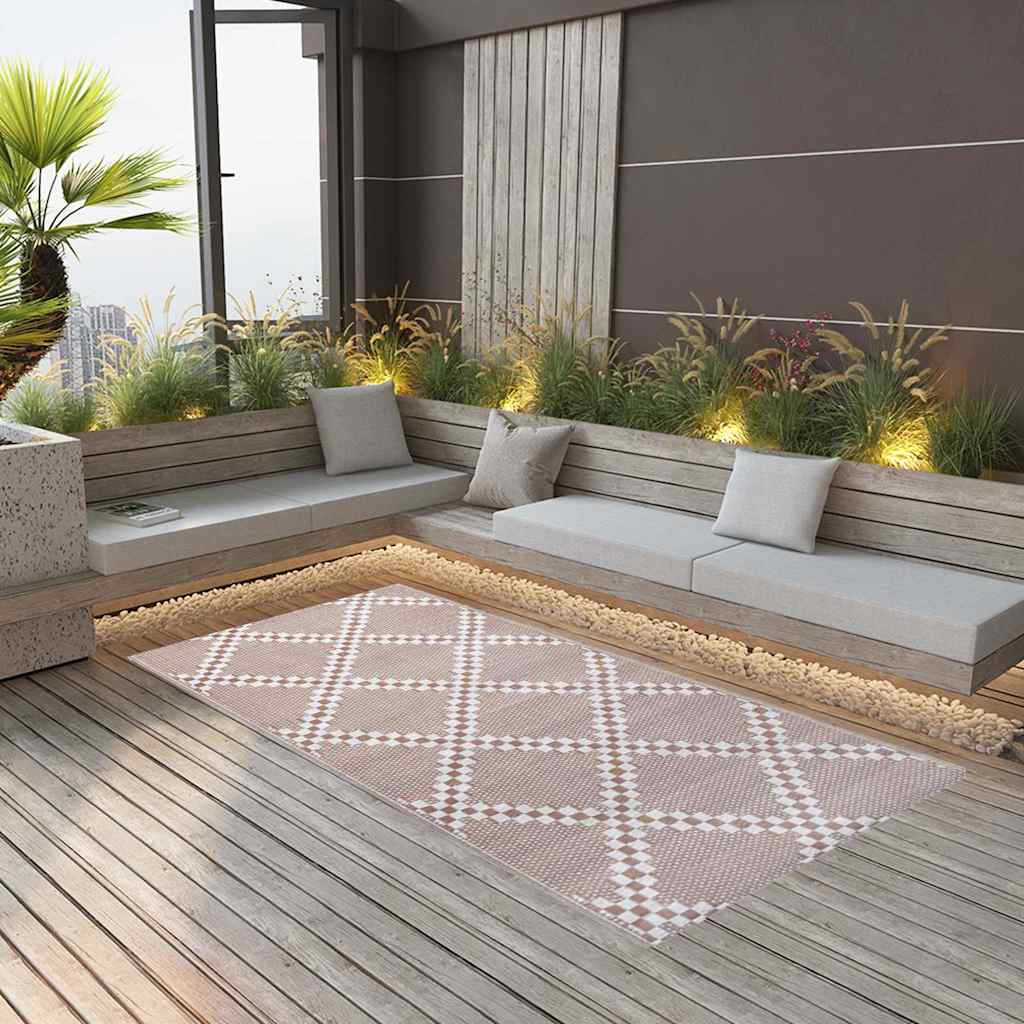 Vidaxl außerhalb des Teppichs Arakil 160x230 cm pp Brown