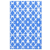 Vidaxl extérieur tapis Arakil 80x150 cm pp bleu et blanc