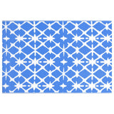 VidaXL outside rug Arakil 120x180 cm pp blue and white