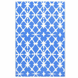 Vidaxl außerhalb des Teppichs Arakil 190x290 cm pp blau und weiß
