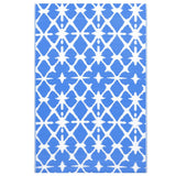 Vidaxl à l'extérieur du tapis Arakil 190x290 cm pp bleu et blanc