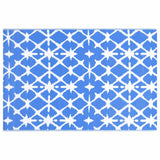 Vidaxl außerhalb des Teppichs Arakil 190x290 cm pp blau und weiß
