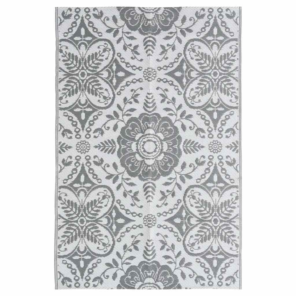 VIDAXL Outside Teppich Arakil 120x180 cm pp hellgrau
