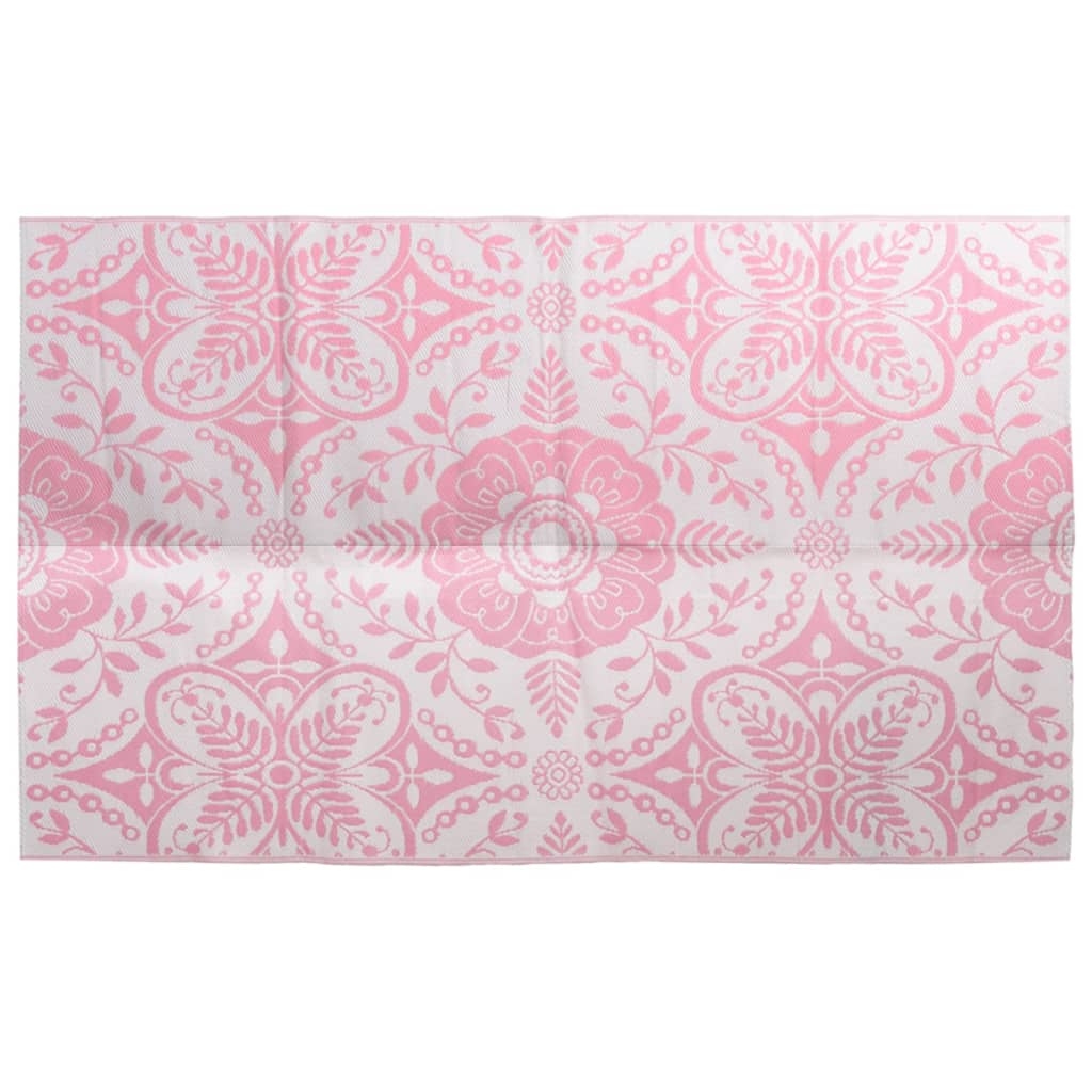 Vidaxl ausserhalb vum Rug Arakil 190x290 cm pp rosa