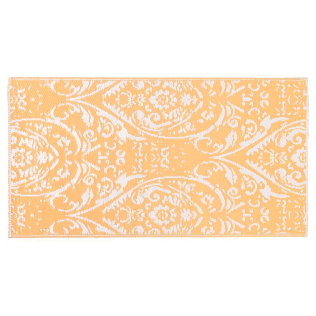 Vidaxl außerhalb des Teppichs Arakil 80x150 cm PP Orange und Weiß