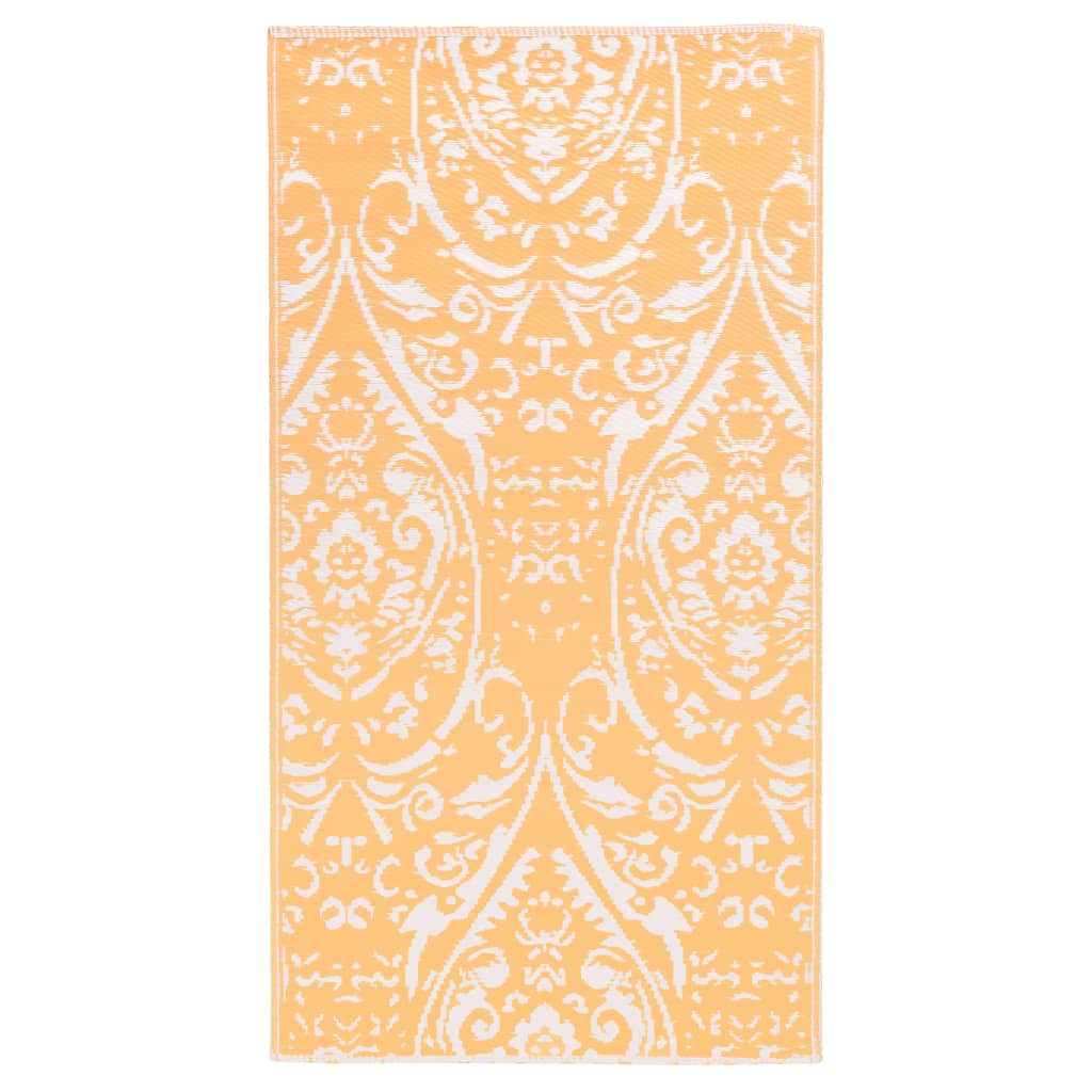 Vidaxl ausserhalb rug arakil 120x18 cm pp orange a wäiss