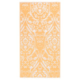 Vidaxl ausserhalb rug arakil 120x18 cm pp orange a wäiss