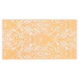 Vidaxl außerhalb des Teppichs Arakil 120x180 cm PP Orange und Weiß