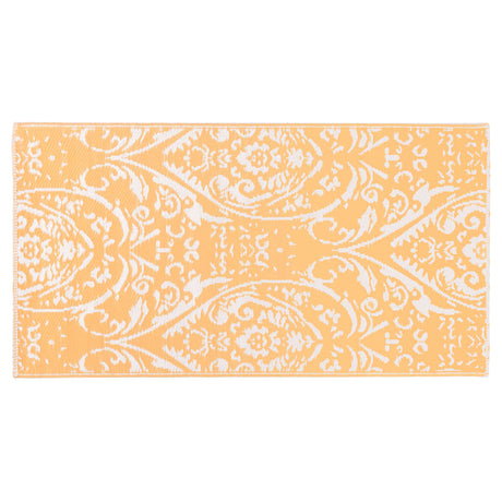 Vidaxl außerhalb des Teppichs Arakil 120x180 cm PP Orange und Weiß