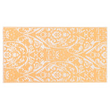 Vidaxl außerhalb des Teppichs Arakil 120x180 cm PP Orange und Weiß