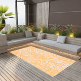 VidaXL outside rug Arakil 120x180 cm pp orange and white