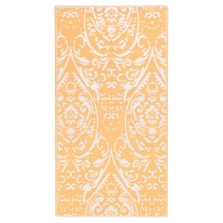 Vidaxl außerhalb des Teppichs Arakil 160x230 cm PP Orange und Weiß