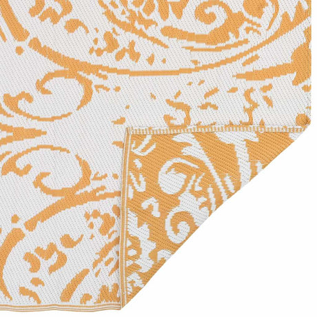 Vidaxl außerhalb des Teppichs Arakil 190x290 cm PP Orange und Weiß