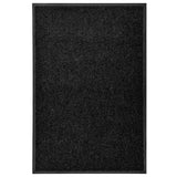 VIDAXL Fußmatte waschbarer 60x90 cm schwarz
