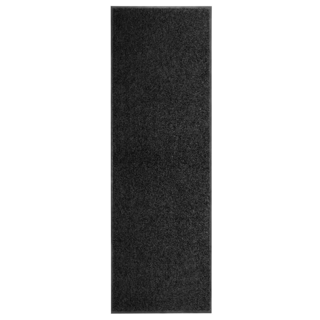 Vidaxl DOORMAT lavable 60x180 cm noir