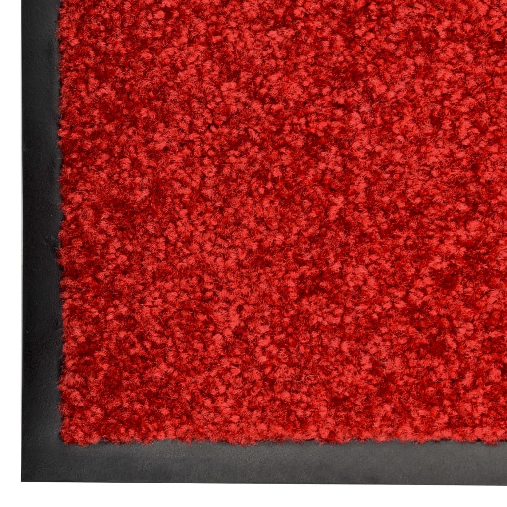 Vidaxl Doormat washable 40x60 cm red