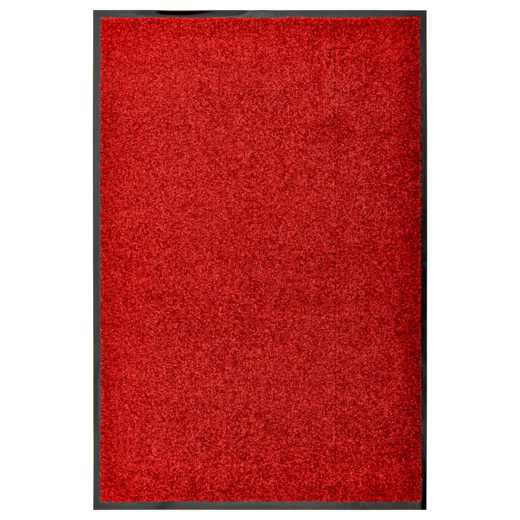 Vidaxl Doormat washable 60x90 cm red