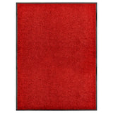 Vidaxl DOORMAT lavable 90x120 cm rouge