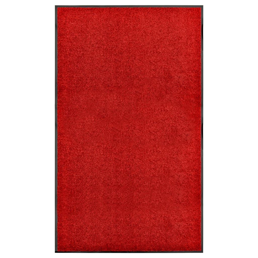 Vidaxl Doormat Washable 90x150 cm Red