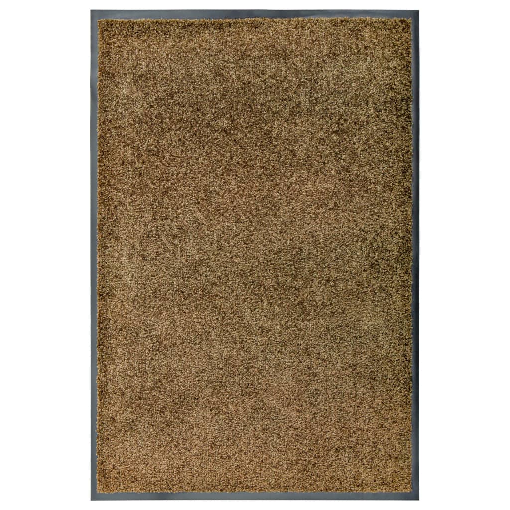 Vidaxl DOORMAT lavable 60x90 cm brun