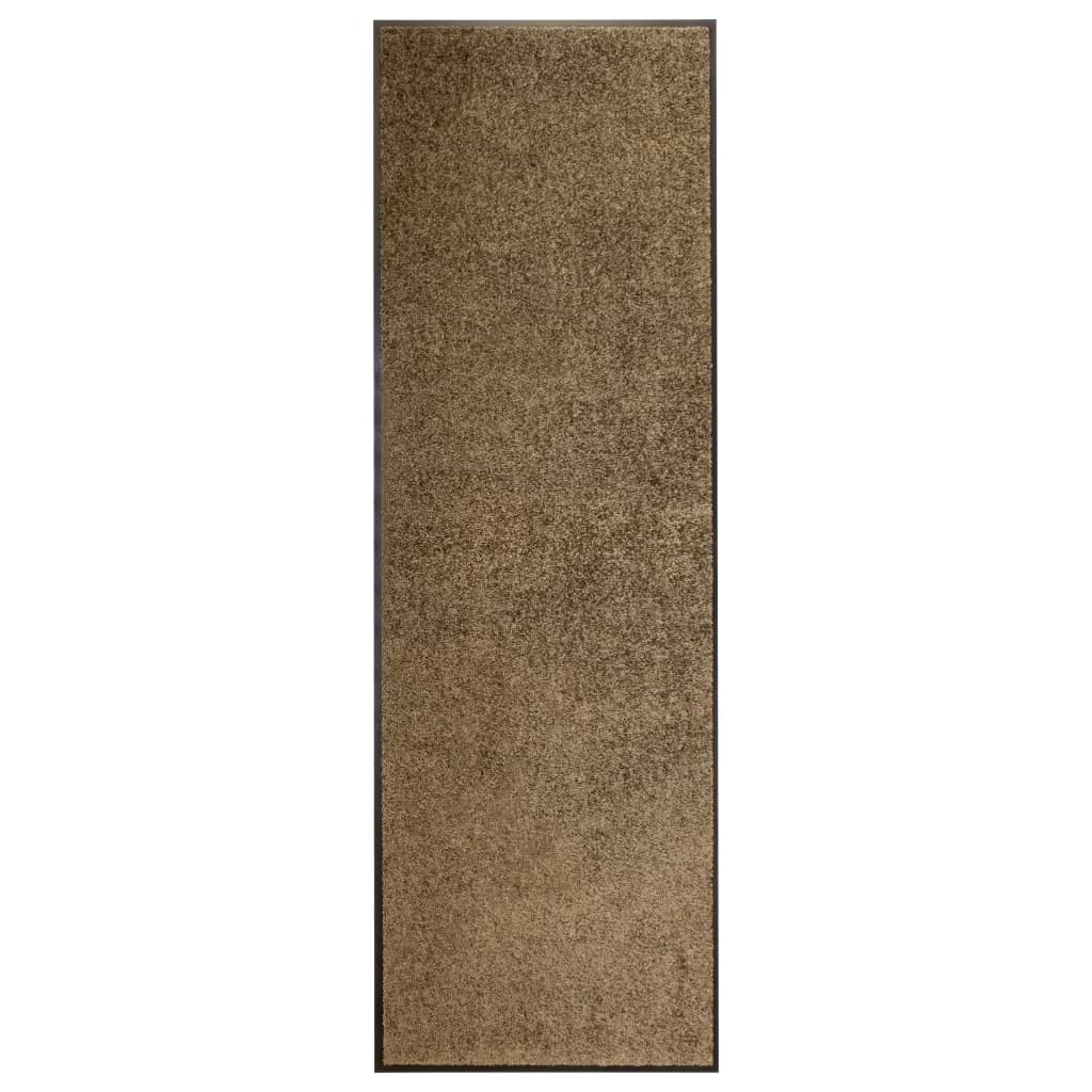 Vidaxl DOORMAT lavable 60x180 cm brun