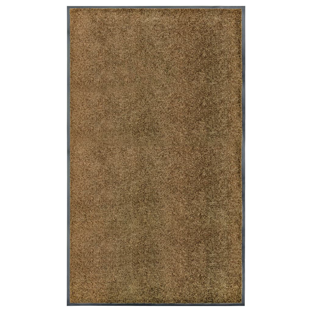 Vidaxl Doormat washable 90x150 cm brown