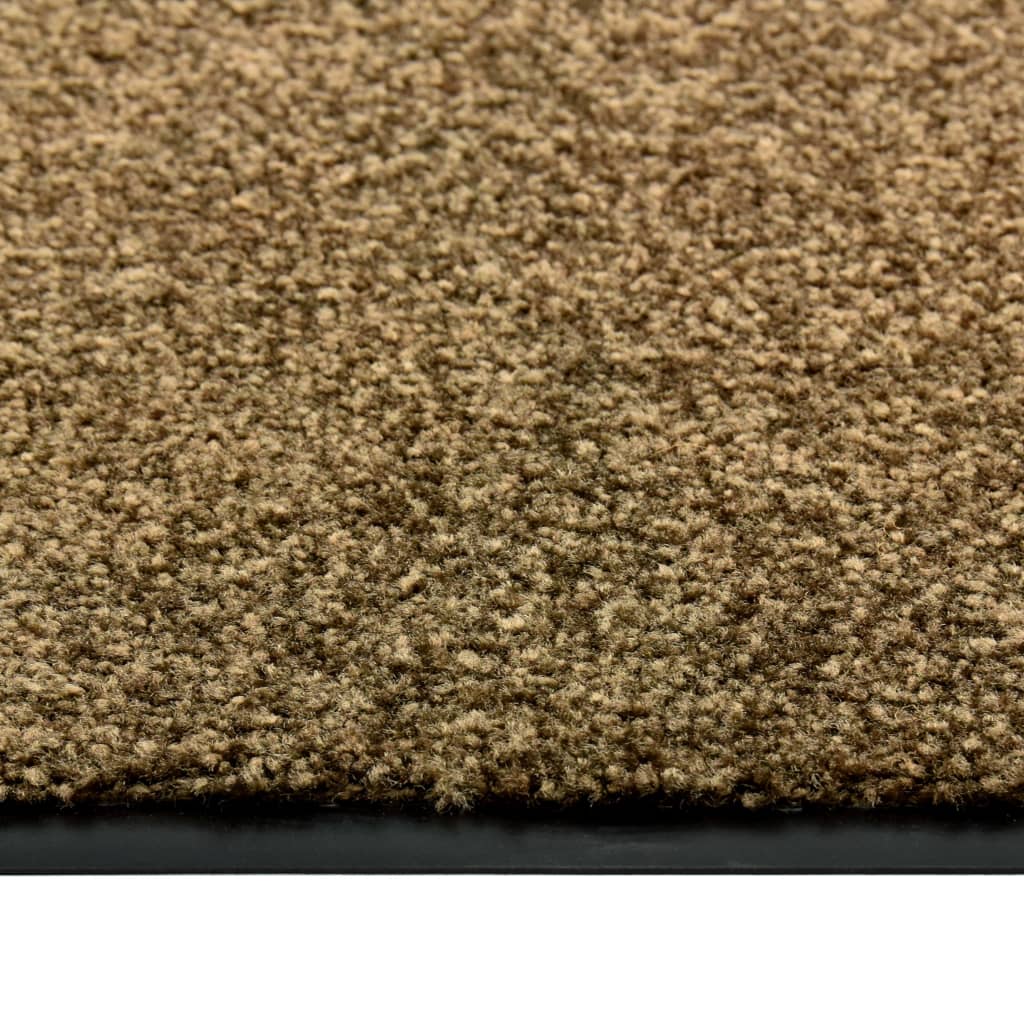 Vidaxl Doormat washable 90x150 cm brown