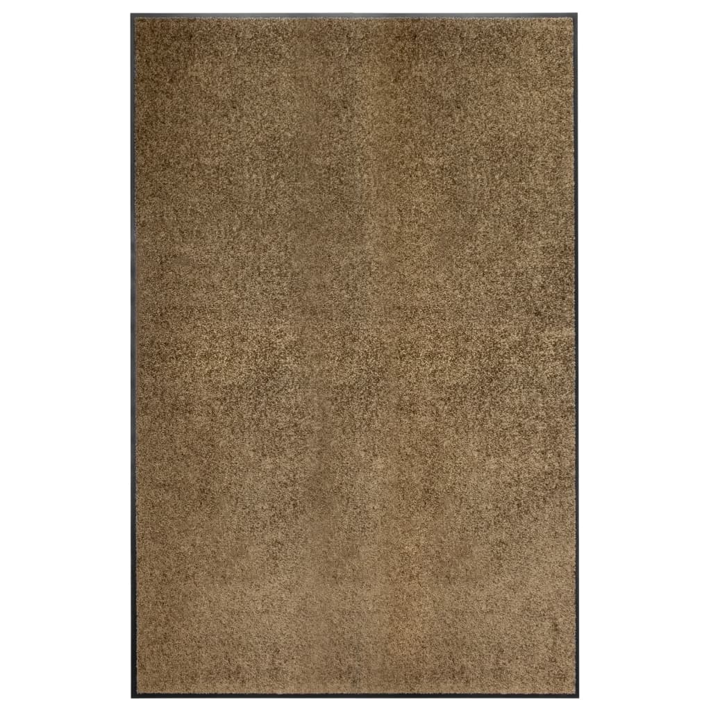 Vidaxl Doormat vaskbar 120x180 cm brun