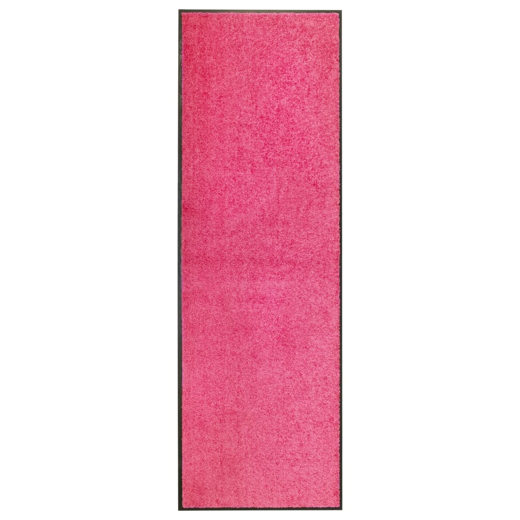 Vidaxl Doormat wäschen 60x180 cm rosa