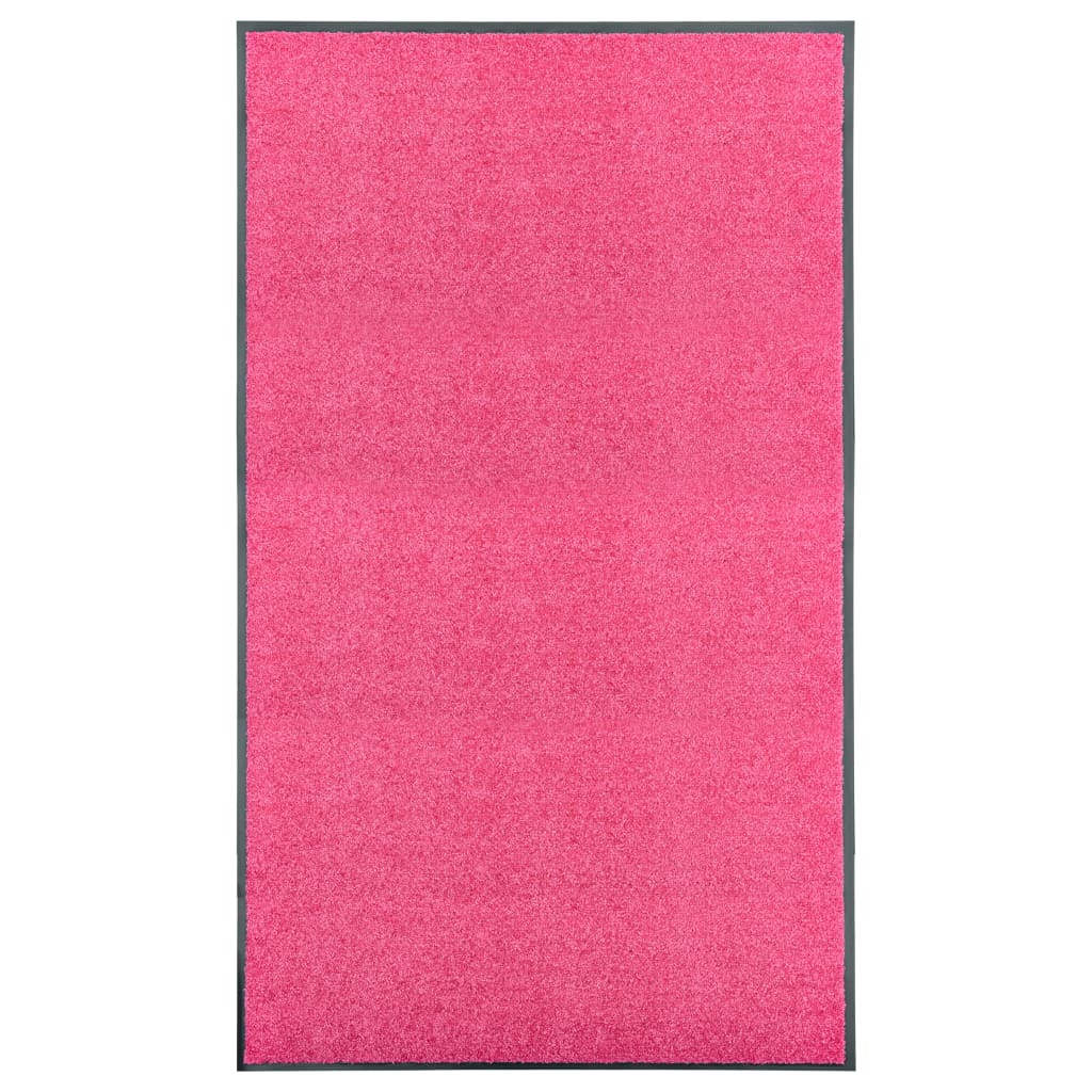 Vidaxld Doormat wäschen 90x150 cm rosa