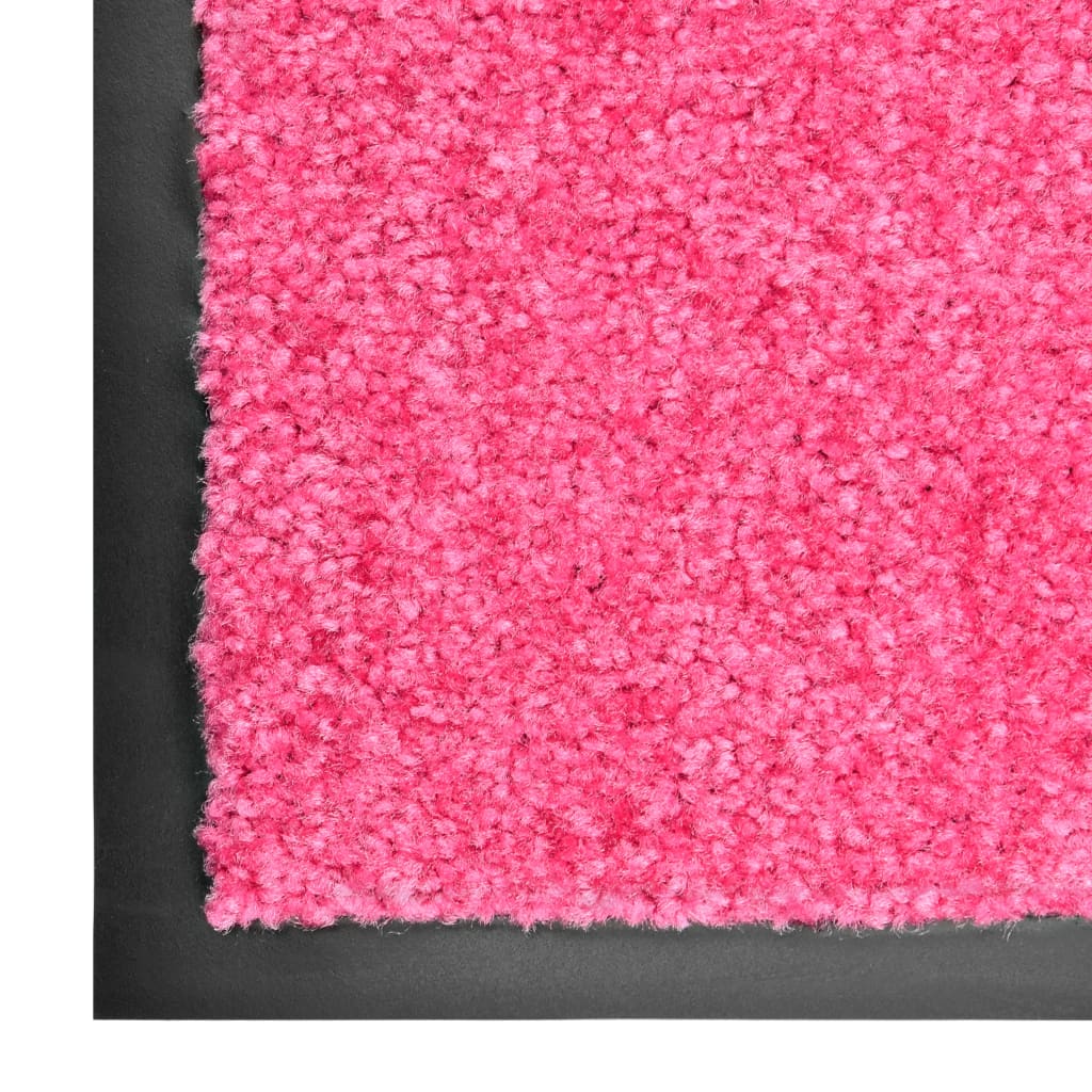 Vidaxld Doormat wäschen 90x150 cm rosa