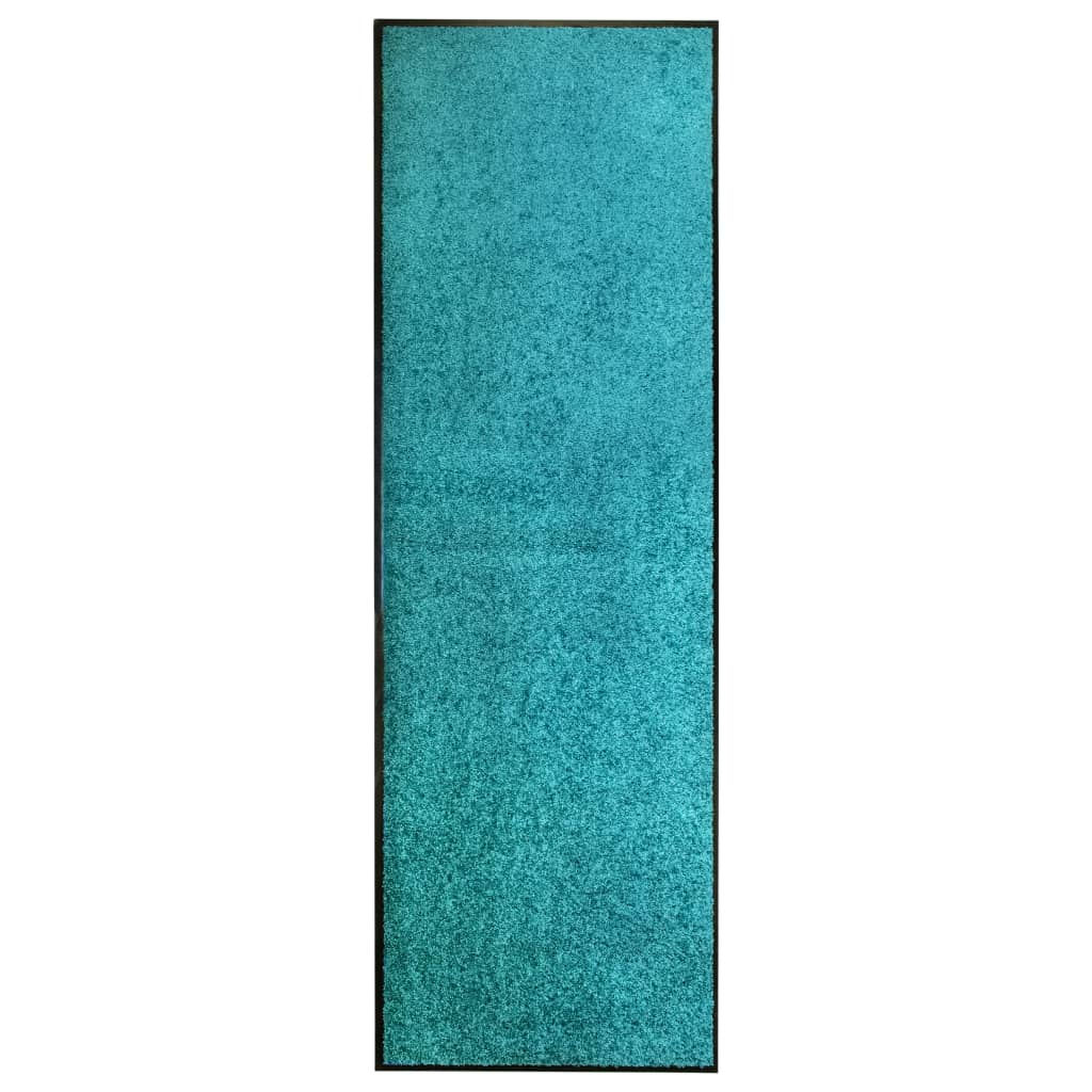 Vidaxl Doormat wäschen 60x180 cm Cyan