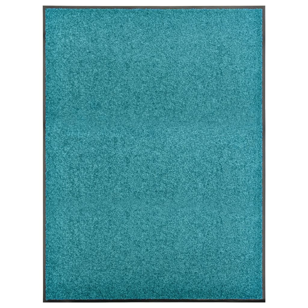 Vidaxl DOORMAT lavable 90x120 cm cyan