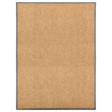 Vidaxl Doormat Washable 90x120 cm cream