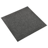 Carreaux de moquette vidaxl 20 st 5 m² 50x50 cm anthracite