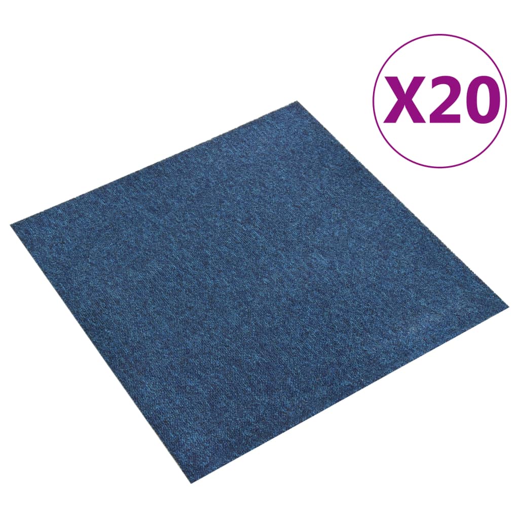 Vidaxl dywan dywanu 20 st 5 m² 50x50 cm ciemnoniebieski