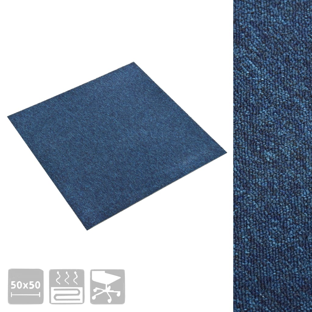 Vidaxl tapijttegels 20 st 5 m² 50x50 cm donkerblauw