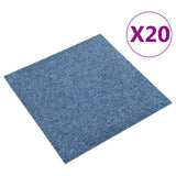 Vidaxl Teppichfliesen 20 St 5 m² 50 x 50 cm Blau