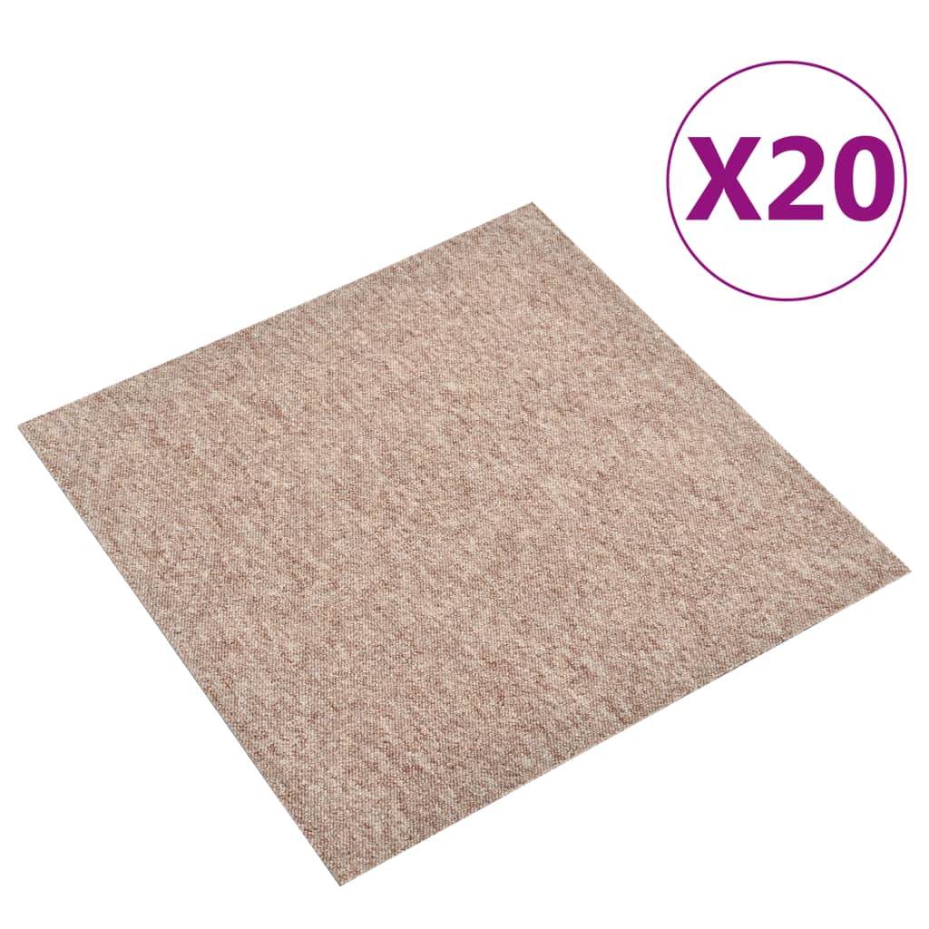 Vidaxl Teppech Fliesen 20 st 5 m²s 50x50 cm beige