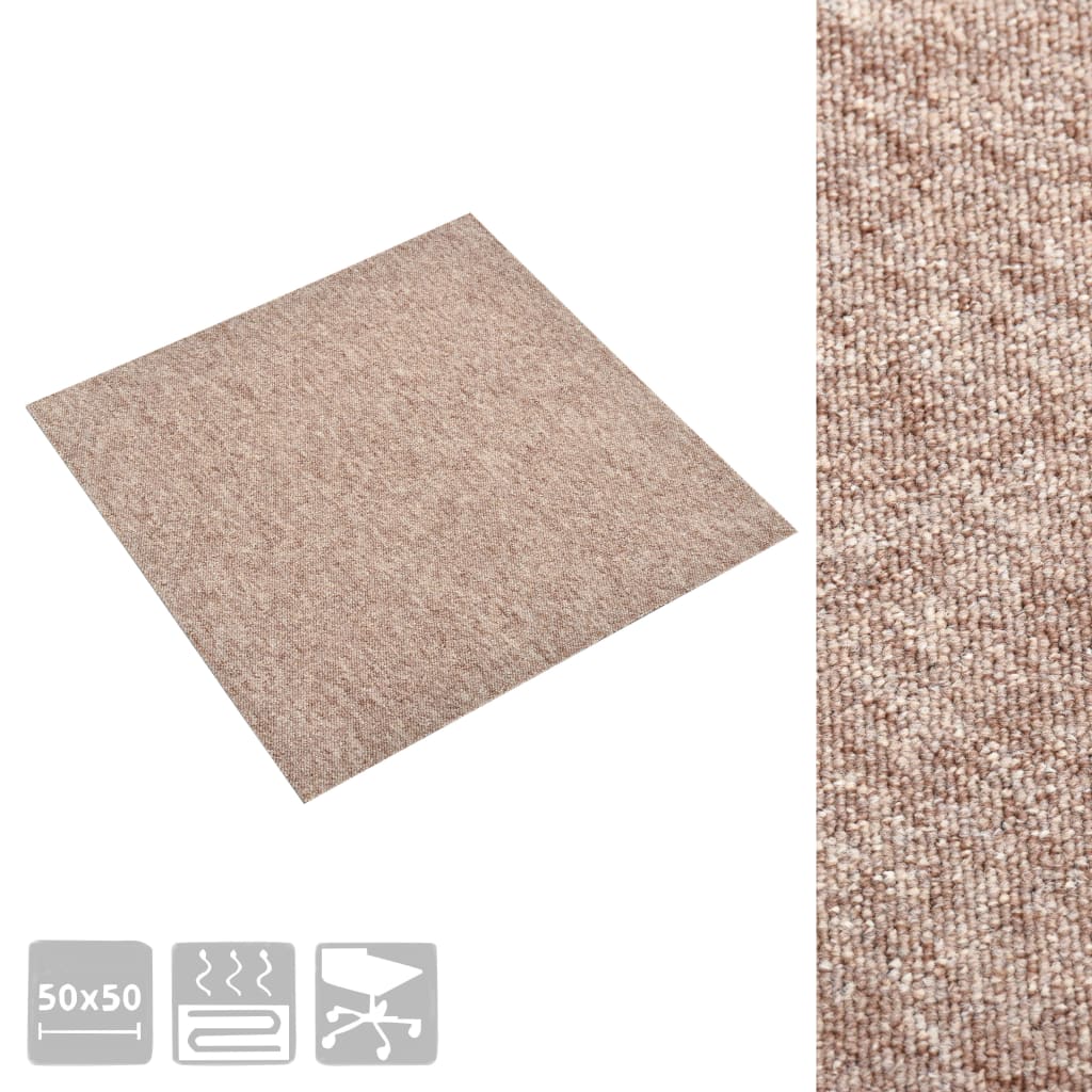 Vidaxl kobercové dlaždice 20 st 5 m² 50x50 cm beige